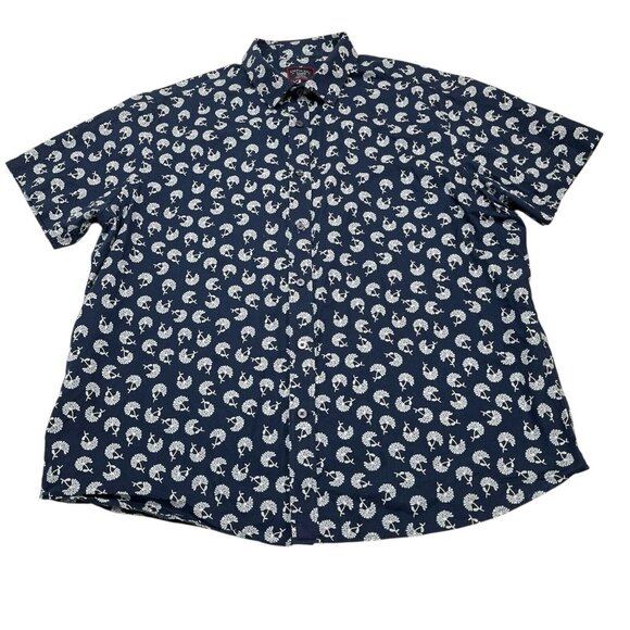 UNTUCKit Navy and White Casual Button Down Shirt - Picture 1 of 7